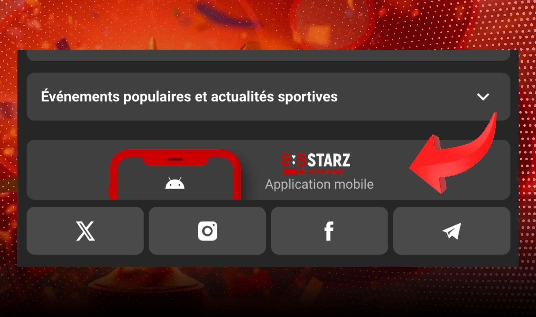 888starz Maroc Accédez à la section Application mobile
