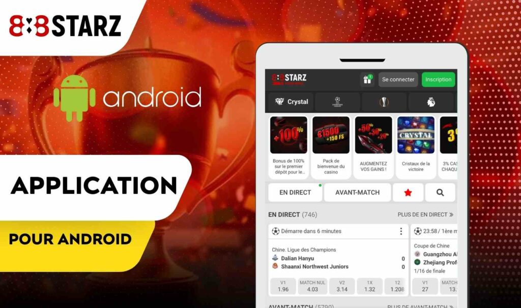 Application 888starz Maroc pour Android
