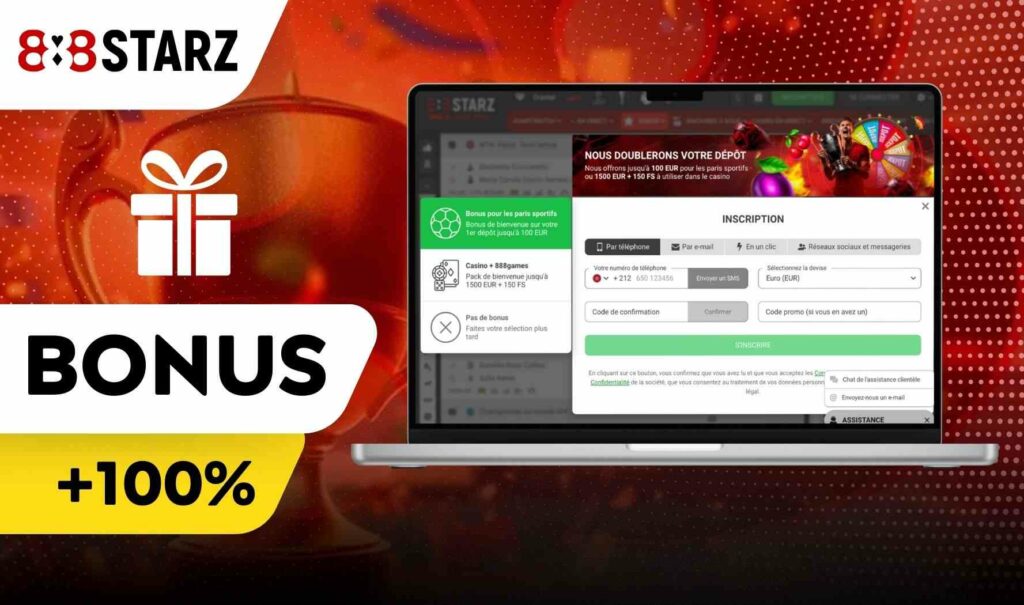 888starz Maroc Bonus +100% sur votre premier dépôt