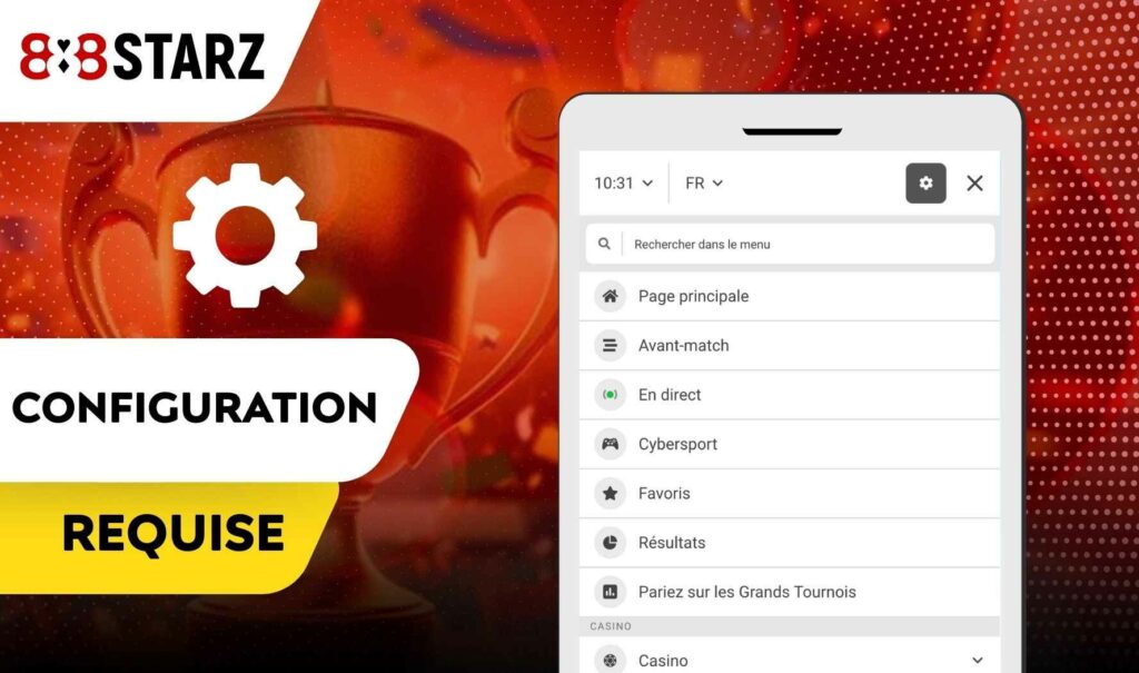 888starz Maroc Configuration requise pour APK
