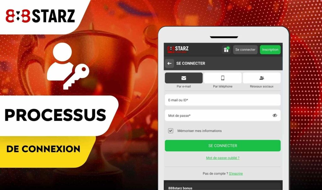Processus de connexion 888starz Maroc