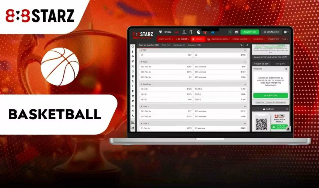 888starz Maroc revue du site de paris sur le basket-ball