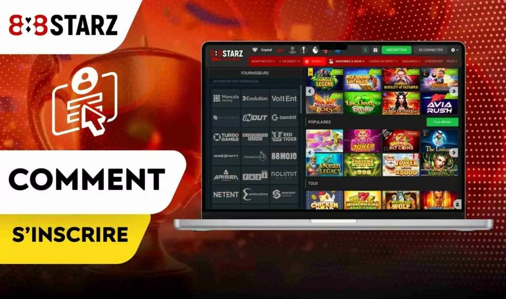 Comment s’inscrire sur 888starz Maroc